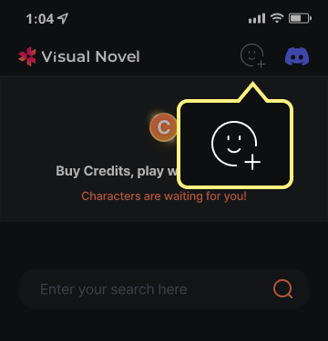 Create Character Button Screenshot